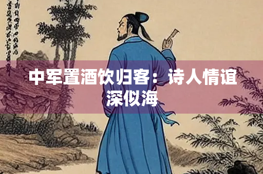 中军置酒饮归客：诗人情谊深似海