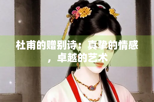 杜甫的赠别诗：真挚的情感，卓越的艺术