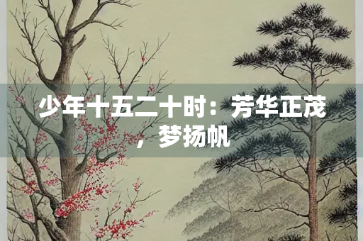 少年十五二十时：芳华正茂，梦扬帆