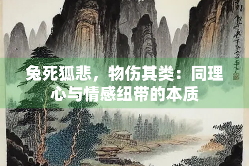 兔死狐悲，物伤其类：同理心与情感纽带的本质