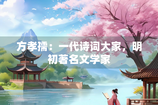 方孝孺：一代诗词大家，明初著名文学家