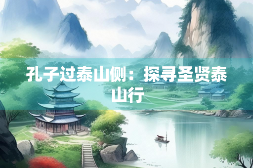 孔子过泰山侧：探寻圣贤泰山行