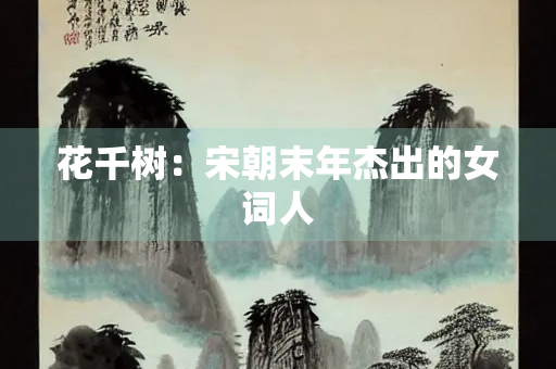 花千树：宋朝末年杰出的女词人