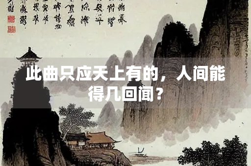 此曲只应天上有的，人间能得几回闻？