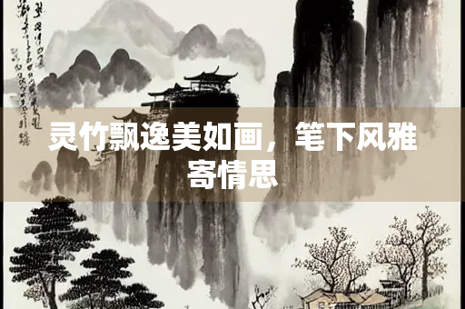 灵竹飘逸美如画，笔下风雅寄情思