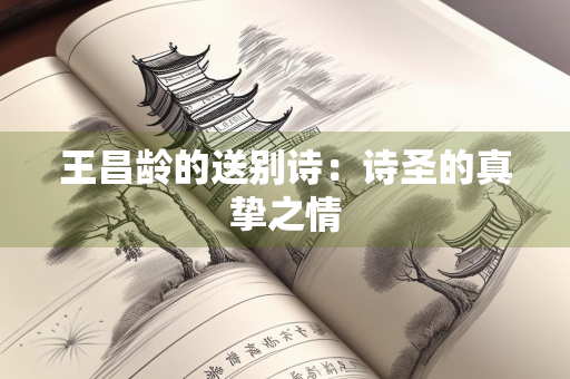 王昌龄的送别诗：诗圣的真挚之情