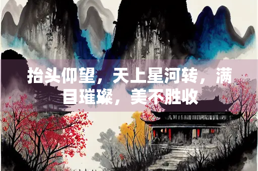 抬头仰望，天上星河转，满目璀璨，美不胜收