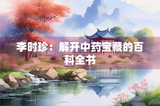 李时珍：解开中药宝藏的百科全书