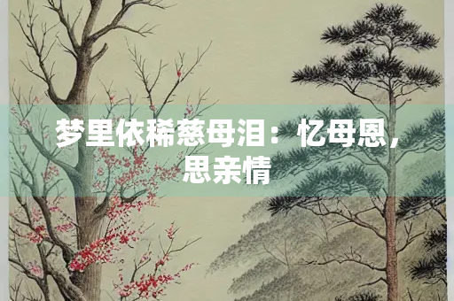 梦里依稀慈母泪：忆母恩，思亲情