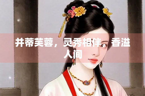 并蒂芙蓉，灵秀相伴，香溢人间