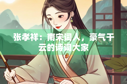 张孝祥：南宋词人，豪气干云的诗词大家