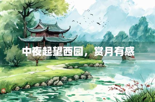 中夜起望西园，赏月有感