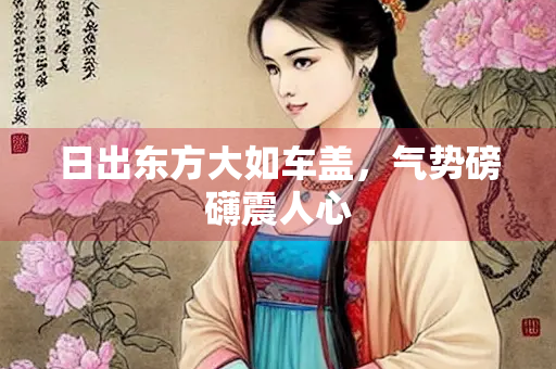 日出东方大如车盖，气势磅礴震人心