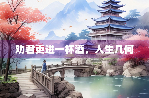 劝君更进一杯酒，人生几何