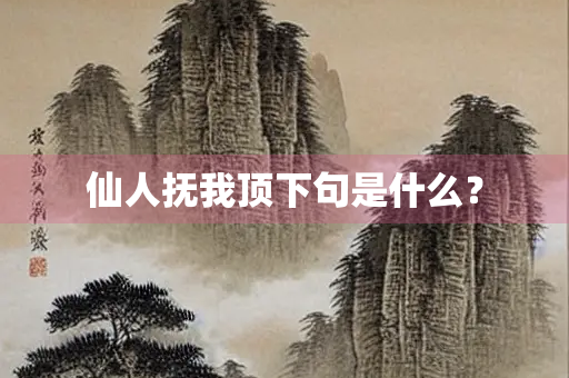 仙人抚我顶下句是什么？