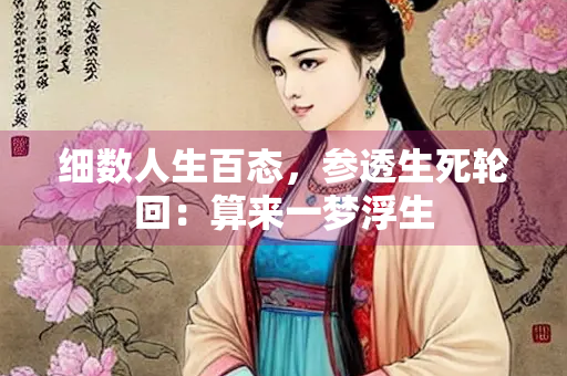 细数人生百态，参透生死轮回：算来一梦浮生