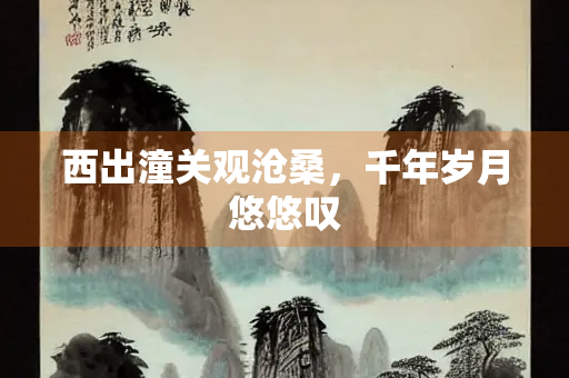 西出潼关观沧桑，千年岁月悠悠叹