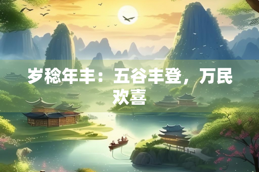 岁稔年丰：五谷丰登，万民欢喜