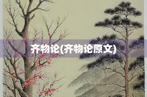 齐物论(齐物论原文)