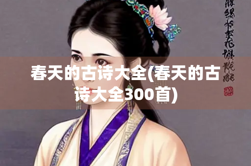 春天的古诗大全(春天的古诗大全300首)