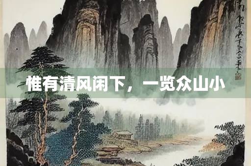 惟有清风闲下，一览众山小