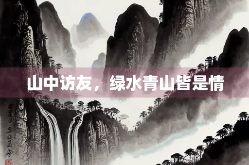 山中访友，绿水青山皆是情