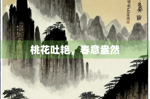 桃花吐艳，春意盎然