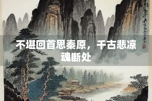 不堪回首思秦原，千古悲凉魂断处