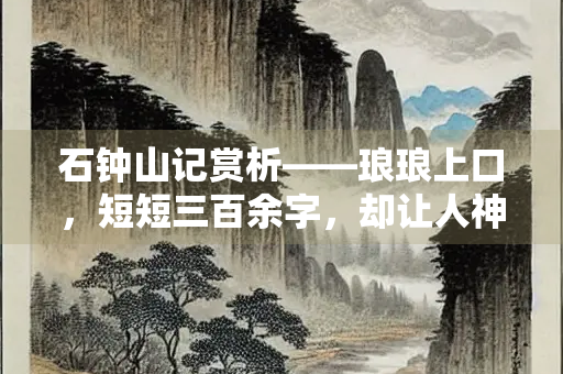 石钟山记赏析——琅琅上口，短短三百余字，却让人神往千百年