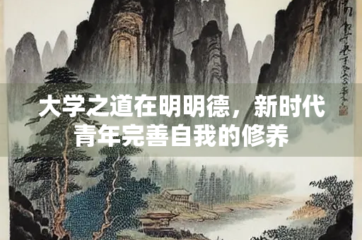 大学之道在明明德，新时代青年完善自我的修养