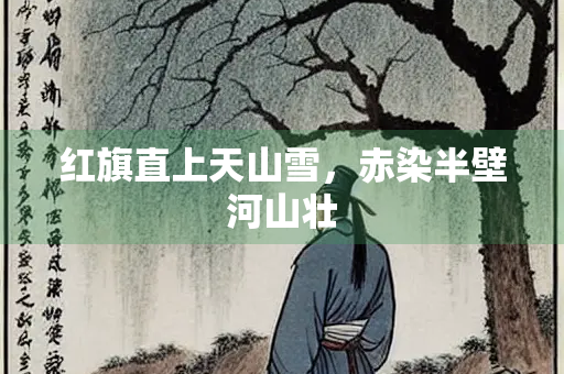 红旗直上天山雪，赤染半壁河山壮
