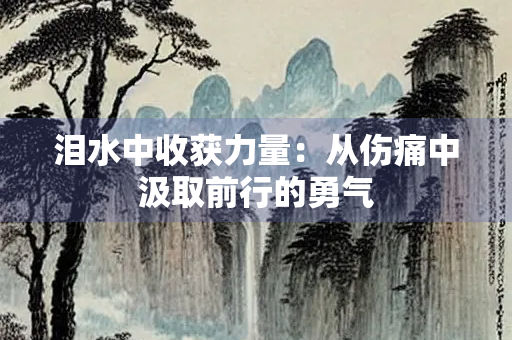 泪水中收获力量：从伤痛中汲取前行的勇气