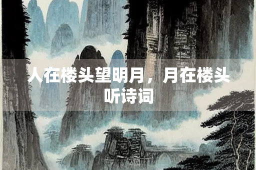 人在楼头望明月，月在楼头听诗词