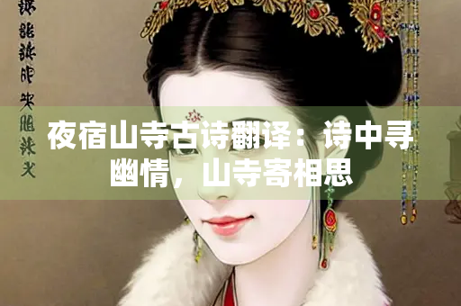 夜宿山寺古诗翻译：诗中寻幽情，山寺寄相思