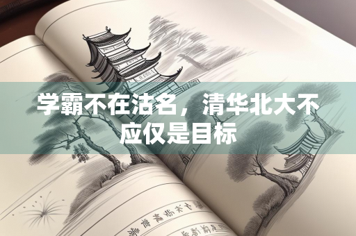 学霸不在沽名，清华北大不应仅是目标