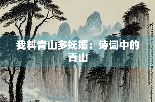 我料青山多妩媚：诗词中的青山