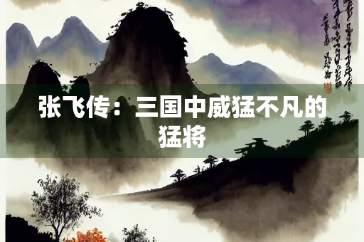 张飞传：三国中威猛不凡的猛将