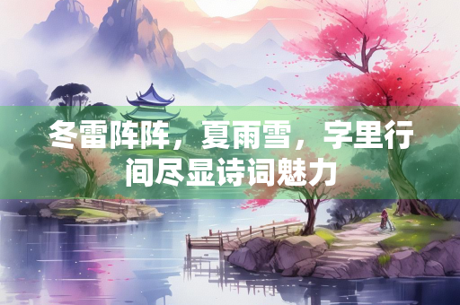 冬雷阵阵，夏雨雪，字里行间尽显诗词魅力