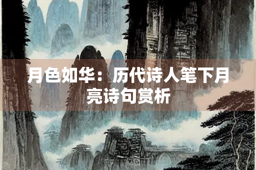 月色如华：历代诗人笔下月亮诗句赏析