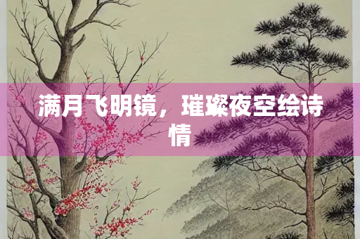 满月飞明镜，璀璨夜空绘诗情