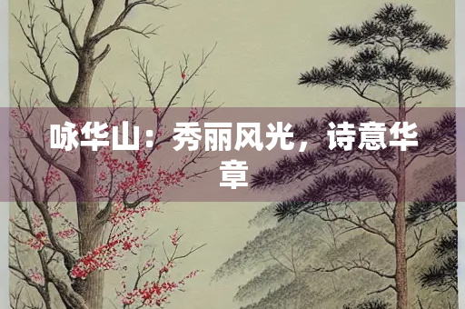 咏华山：秀丽风光，诗意华章