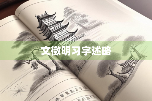 文徵明习字述略