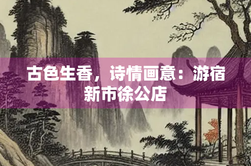 古色生香，诗情画意：游宿新市徐公店