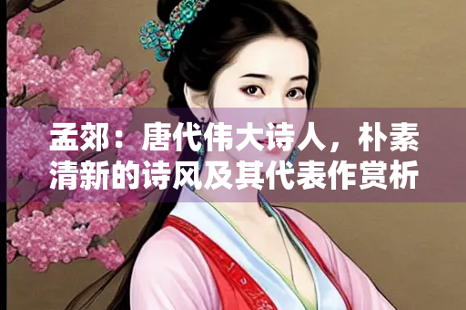 孟郊：唐代伟大诗人，朴素清新的诗风及其代表作赏析