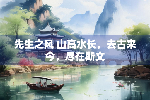 先生之风 山高水长，去古来今，尽在斯文