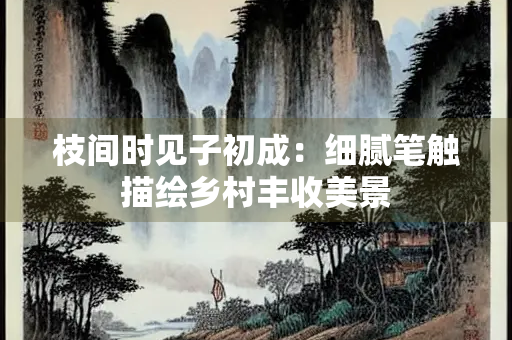 枝间时见子初成：细腻笔触描绘乡村丰收美景