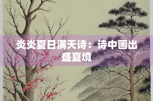 炎炎夏日满天诗：诗中画出盛夏境