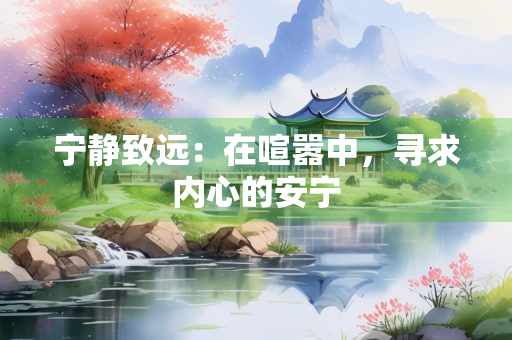 宁静致远：在喧嚣中，寻求内心的安宁