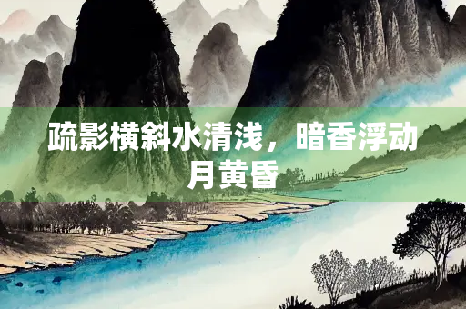 疏影横斜水清浅，暗香浮动月黄昏