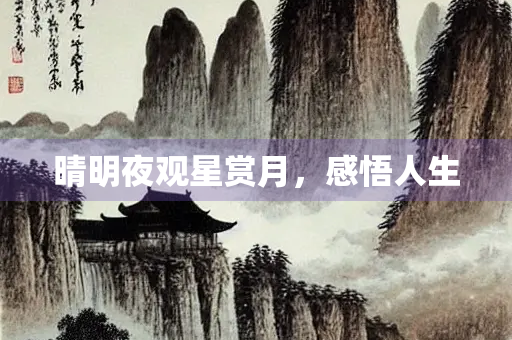 晴明夜观星赏月，感悟人生